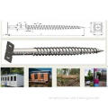 Ground screw anchor for wooden house